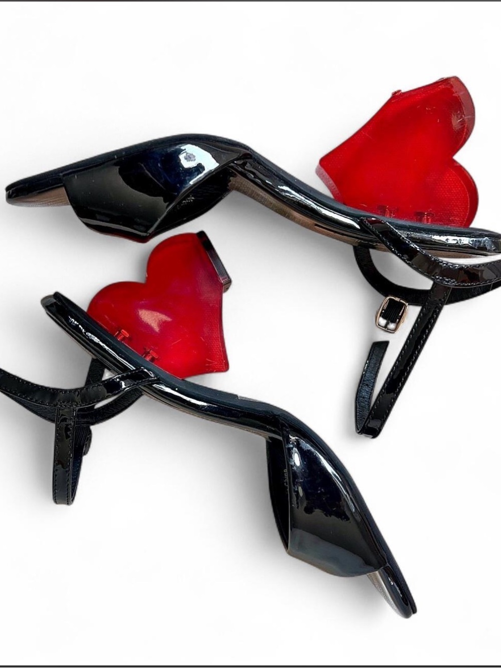 NWOB - Jeffrey Campbell Heart Heel
Sandals Black Patent Size 7 - Picture 2 of 8